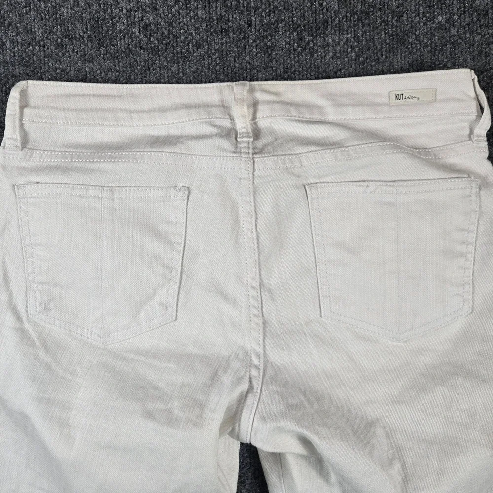 Kut from the Kloth Bermuda Shorts Womens 8 White Denim Mid Rise